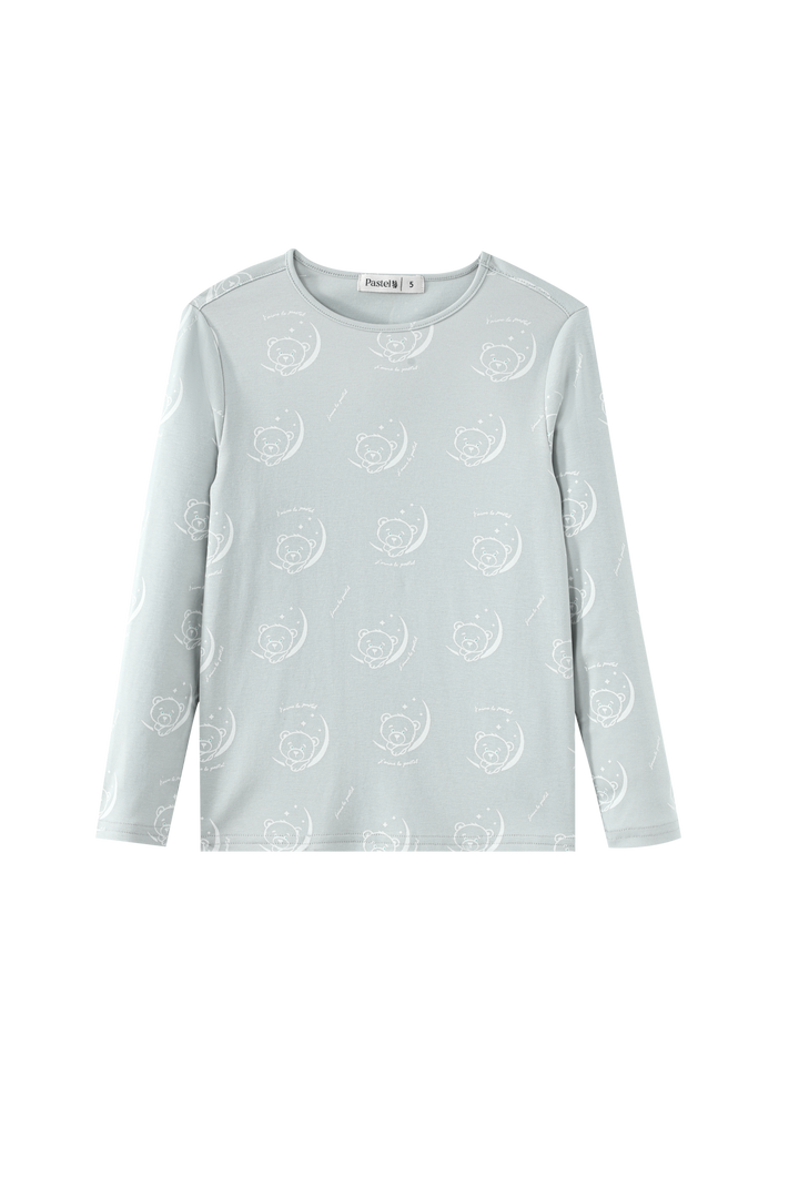 TEDDY PRINTED PAJAMA-LIGHT BLUE