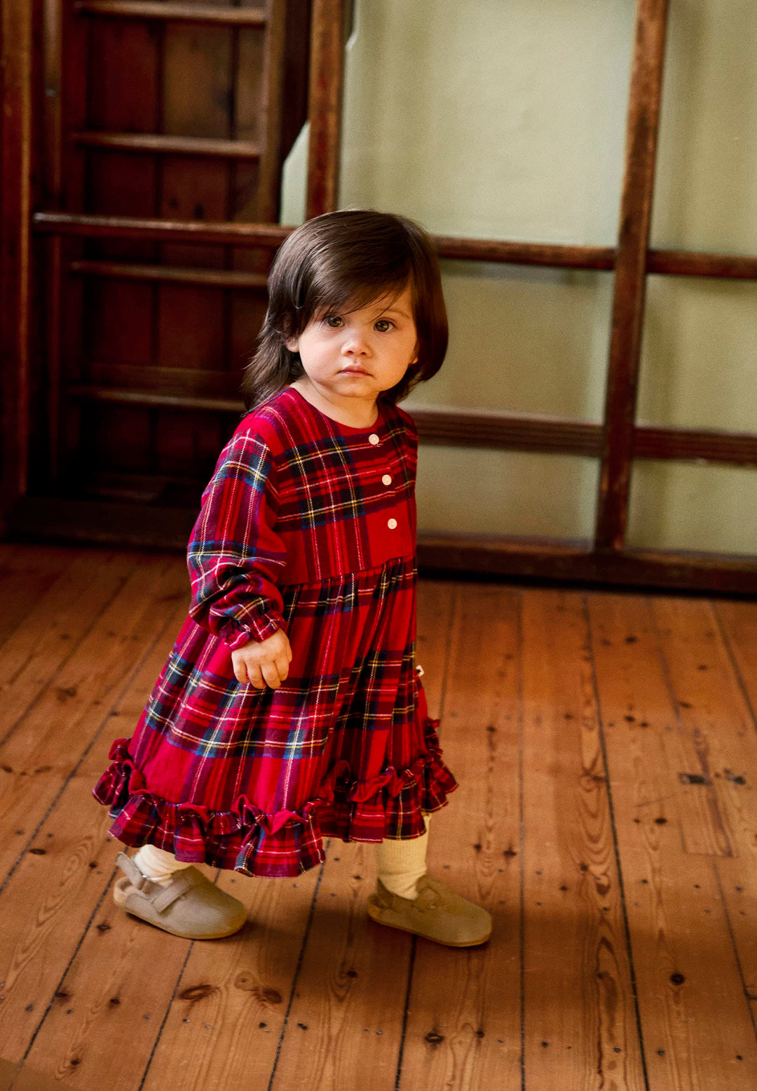Cele Dress LS - Holiday Check