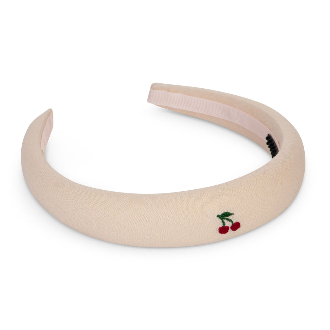 25S-Cherry embroidered headband-Soft Rose