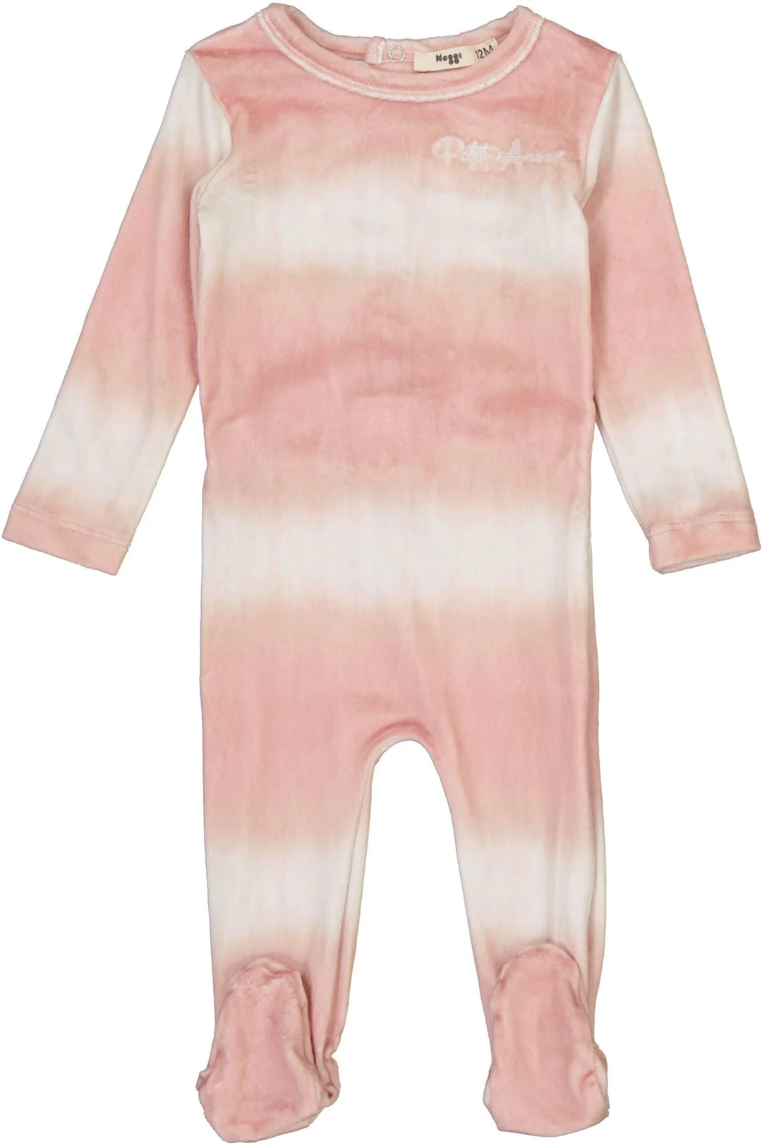 217221-145 Pink Ombre Velour Ombre Footie