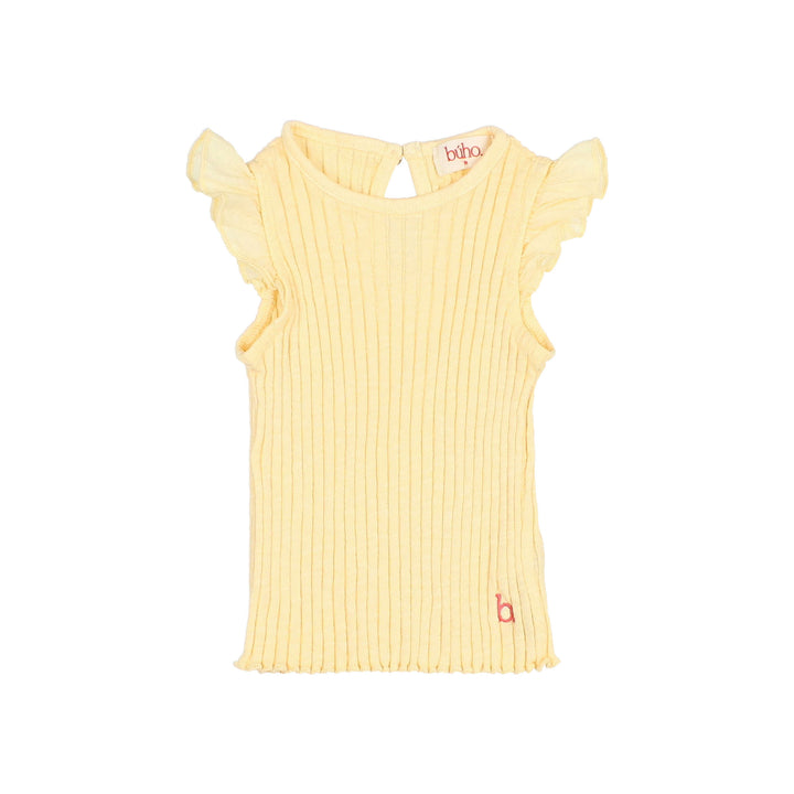 5609 RIB RUFFLE T-SHIRT-SUN