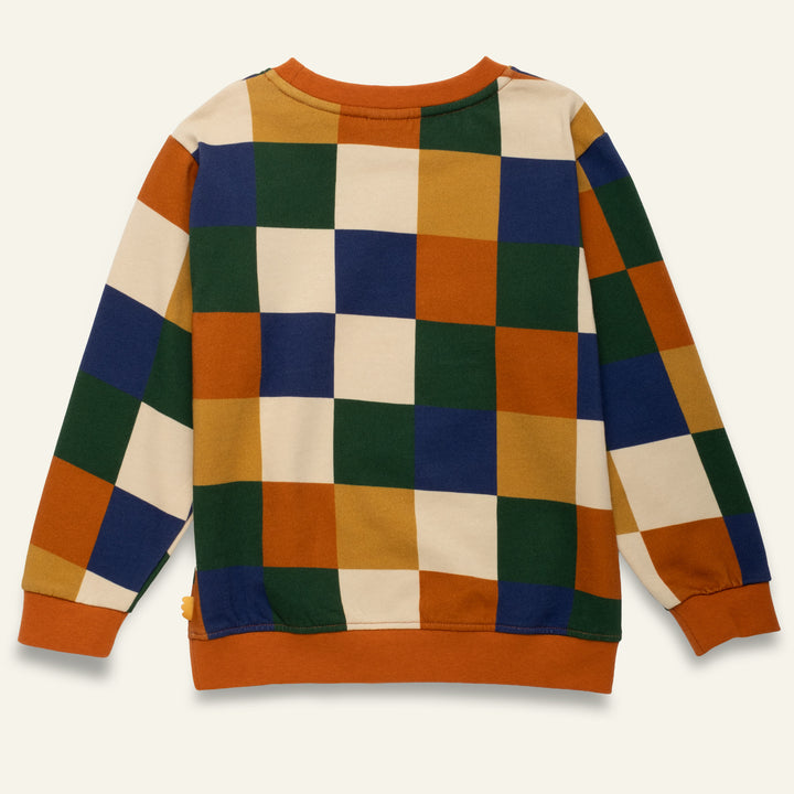F26-B3101 ALL CHECKERED SWEATSHIRT -  FALL CHECKER