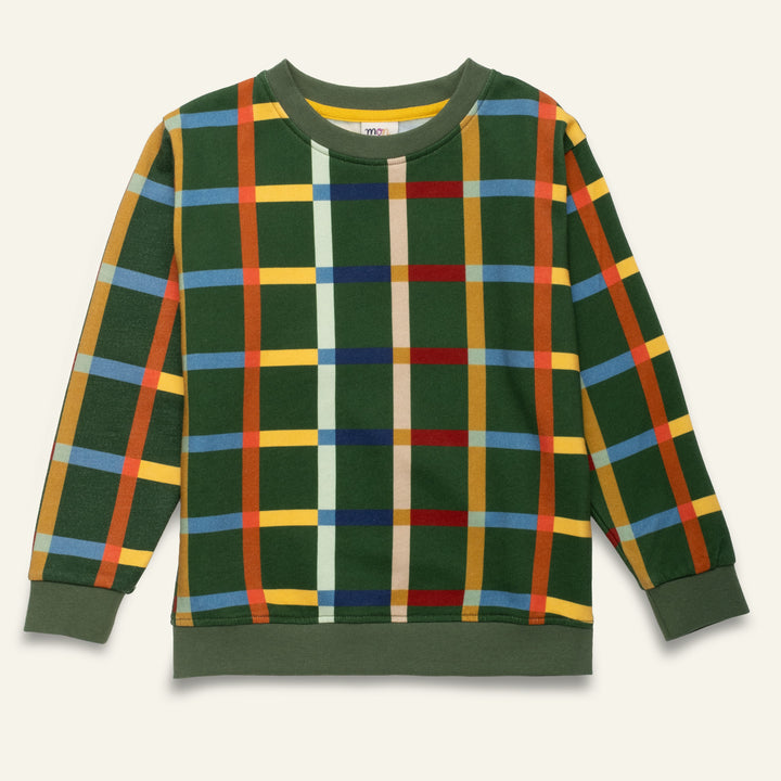 F26-K3101 FALL GRID SWEATSHIRT -  GREEN PASTURES / FALL GRID