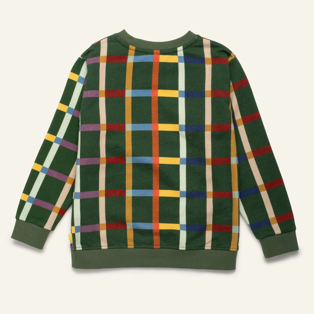 F26-K3101 FALL GRID SWEATSHIRT -  GREEN PASTURES / FALL GRID