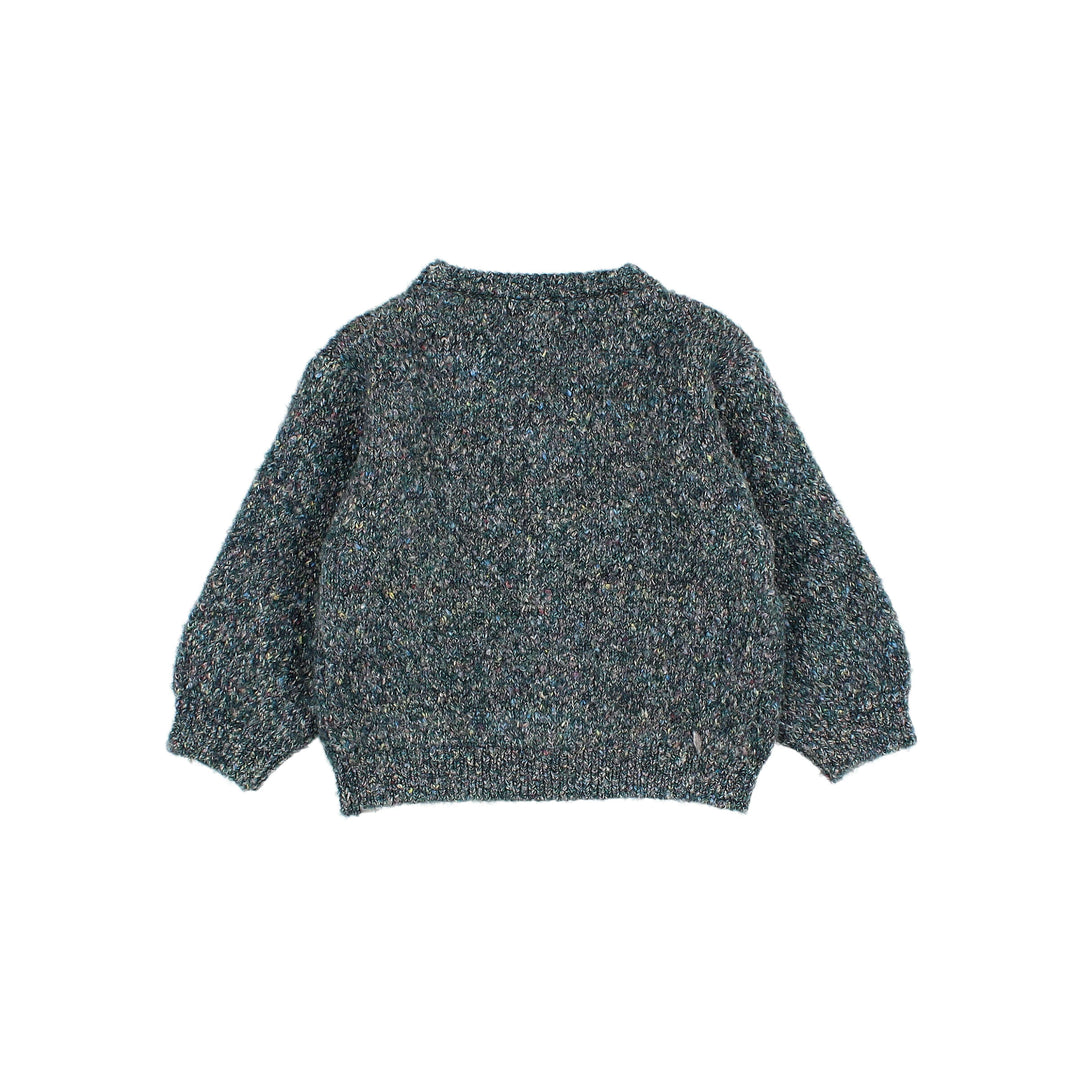 5903-BB MELANGE CARDIGAN-ALPINE GREEN