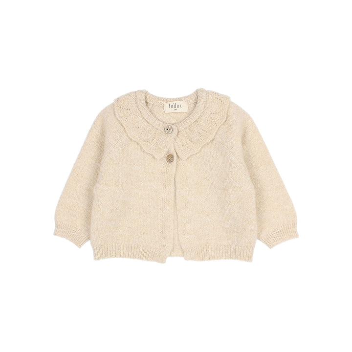 5908-BB LUREX CARDIGAN-NATURAL