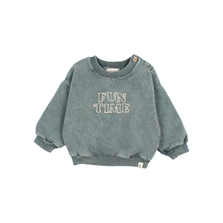 5959-BB FUN SWEATSHIRT-SLATE GREEN