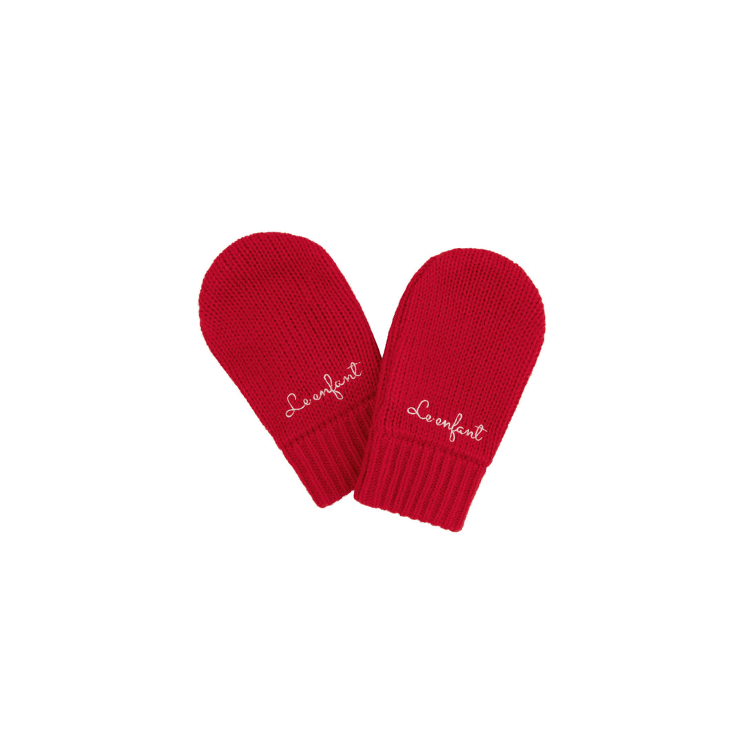 Le Enfant Little Knit Mittens - Red