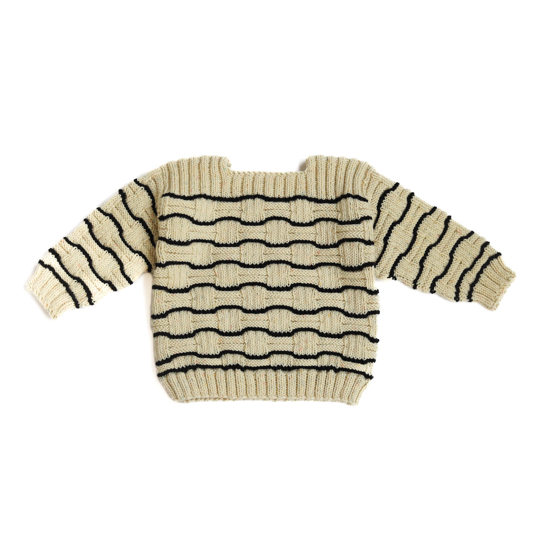 Mosaic Sweater-Ivory/Black