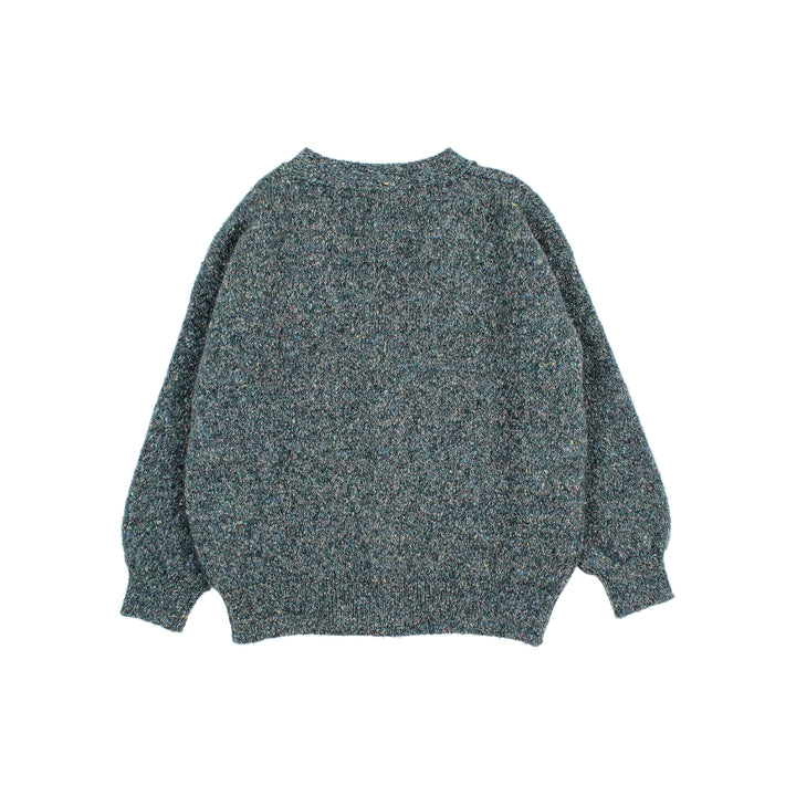 6005-MELANGE CARDIGAN-ALPINE GREEN