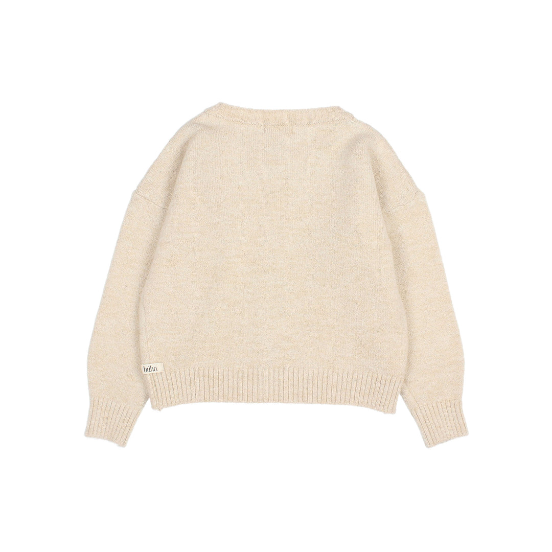 6014-LUREX CARDIGAN-NATURAL