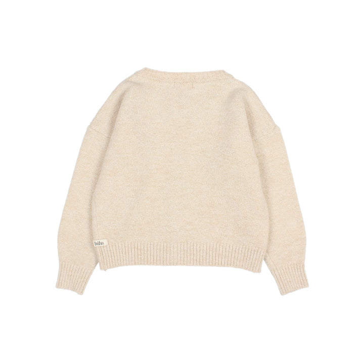 6014-LUREX CARDIGAN-NATURAL