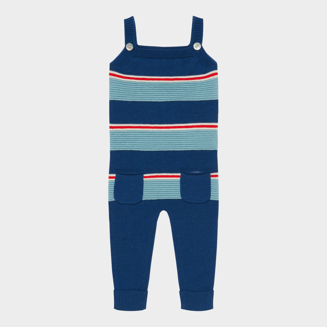 6026 BABY OTTOMAN OVERALLS - DEEP INDIGO/LIGHT TEAL