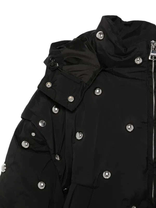 STUTTED NYLON PUFFER JACKET GIRL-NERO/BLACK