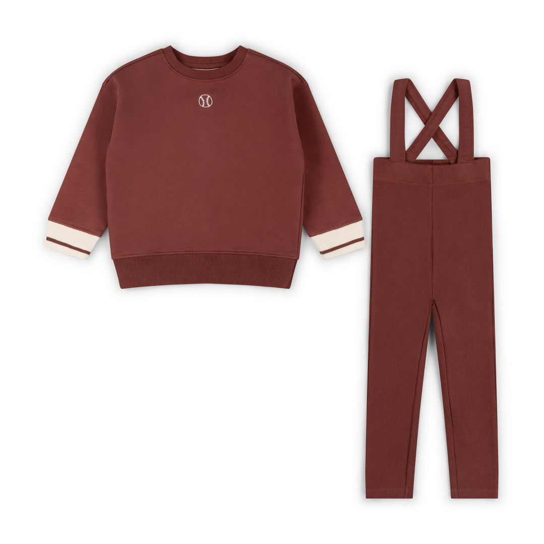 KK26-650 Clube de Baseball Overall Set - Boy Deep Clay