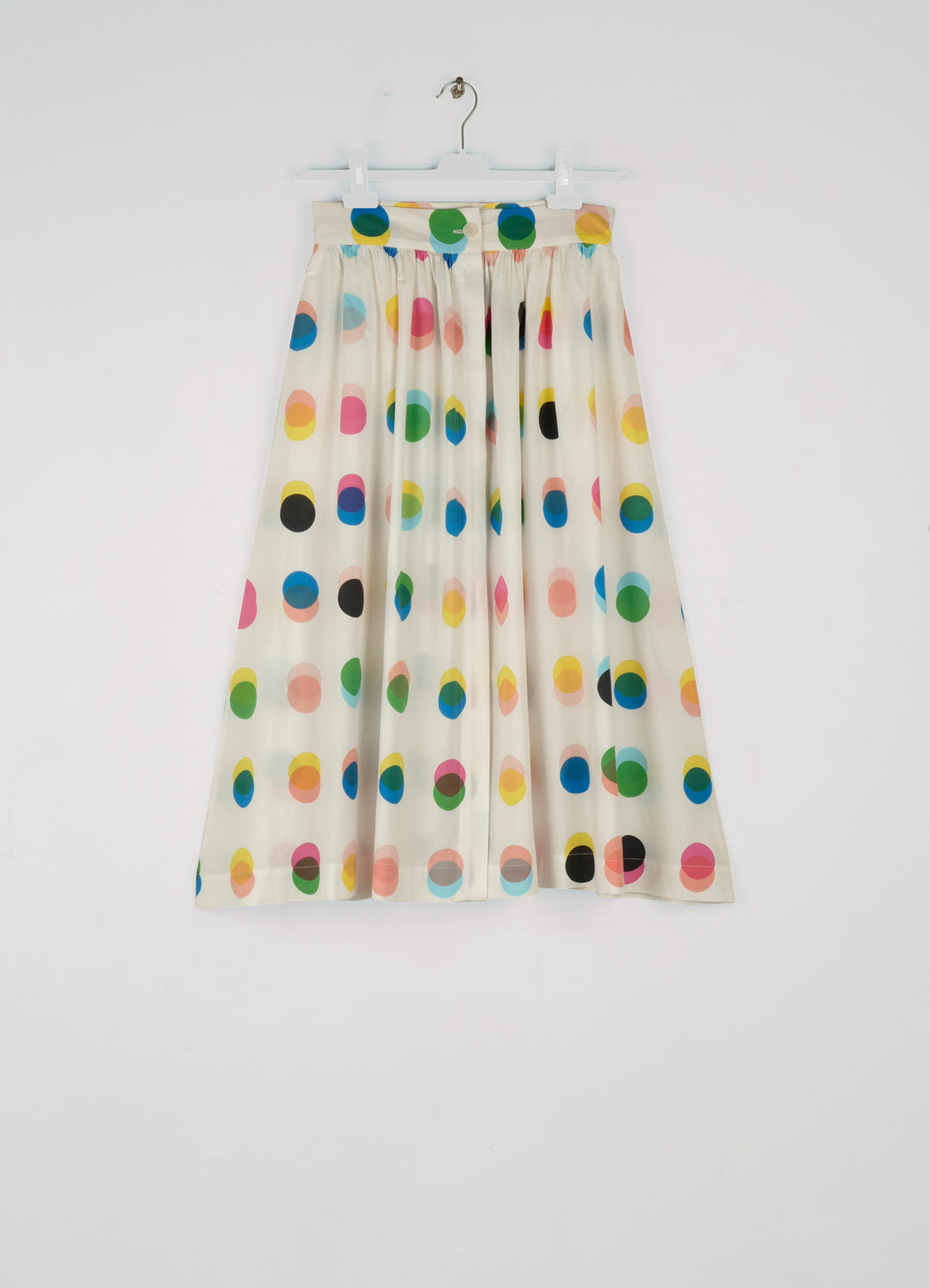 65/SKIRT MONA-PRINTED FRONT BUTTONED SKIRT-OFF WHITE