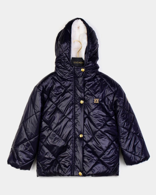71342776-JACKET WITH HOOD, QUILTED FABRIC, EMBROIDERY/BADGE-NAVY BLAZER