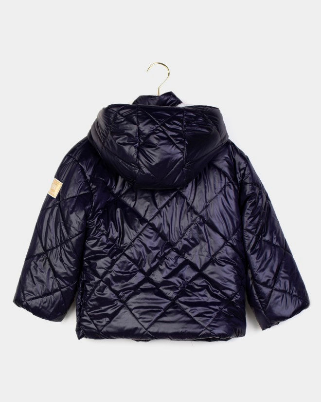 71342776-JACKET WITH HOOD, QUILTED FABRIC, EMBROIDERY/BADGE-NAVY BLAZER