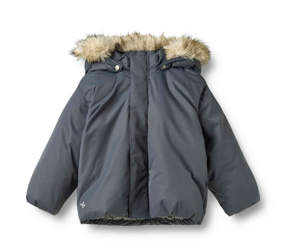 7210-914R GRS PUFFER JACKET BLAEST - GREYBLUE