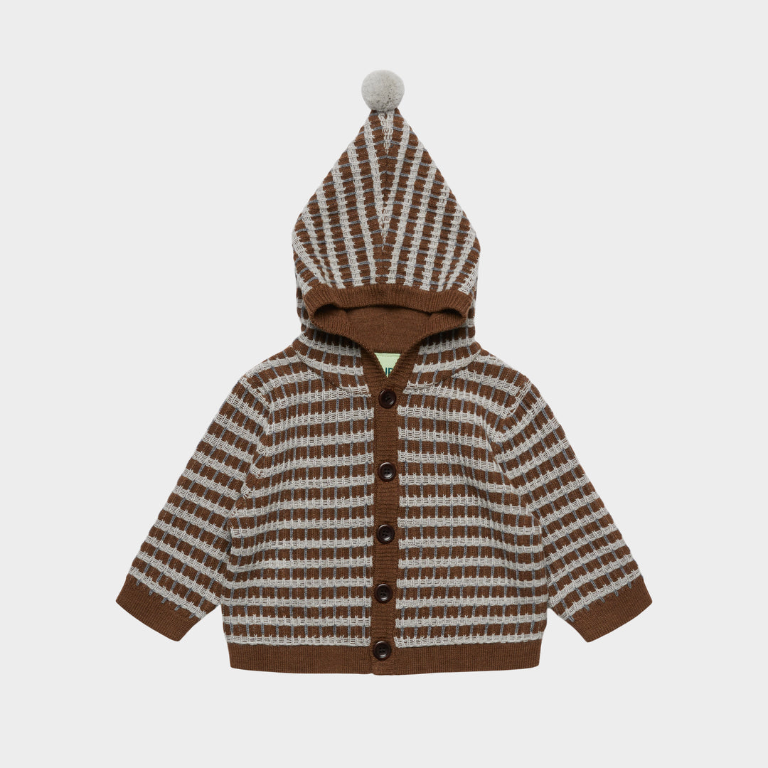 7626 BABY MULTI CARDIGAN - HAZEL MELANGE/ LIGHT GREY MELANGE/STEEL