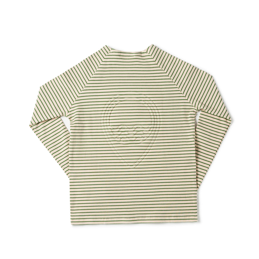 SS805E - Teen Crew Green Stripe