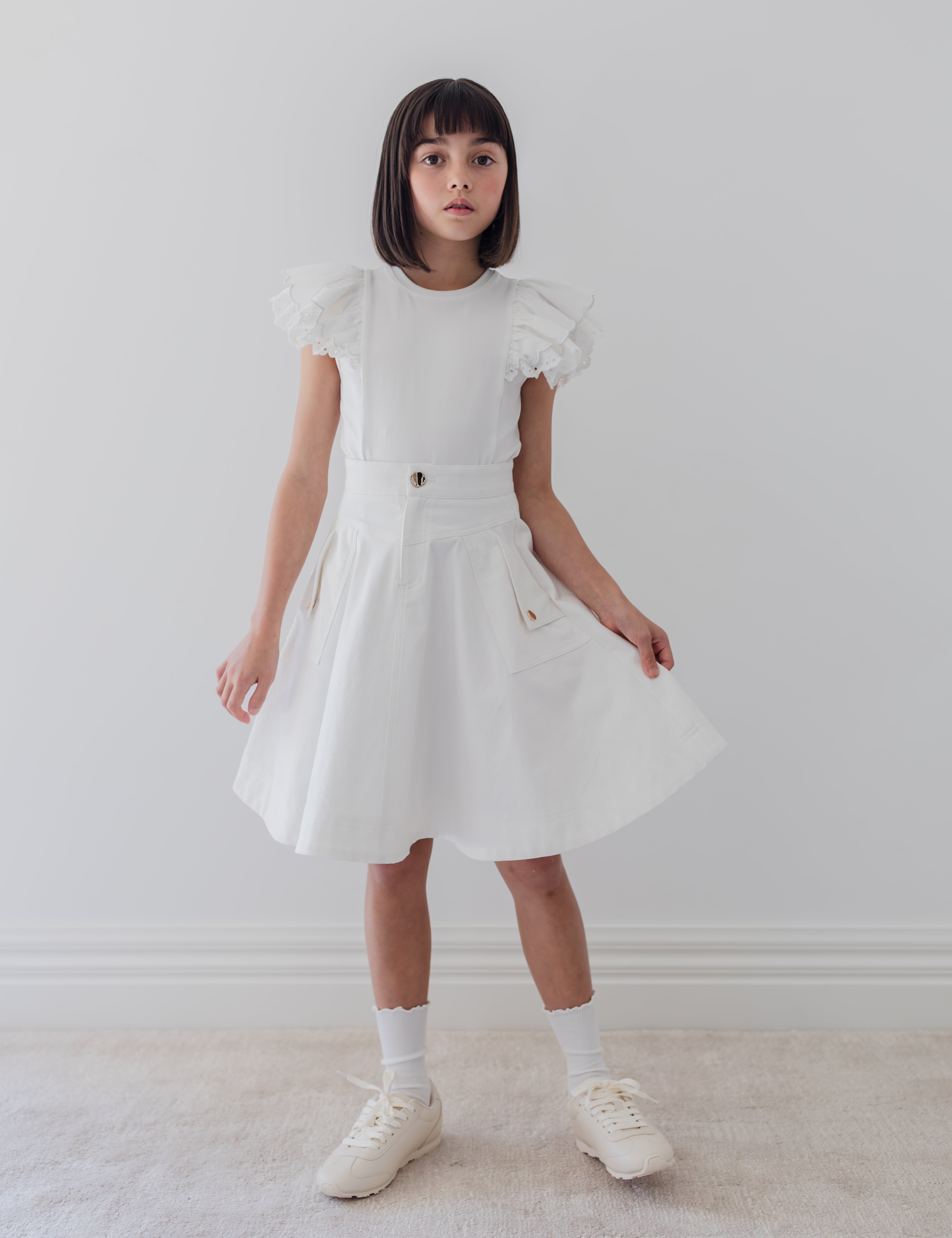 8238S-FOLD BACK POCKET DENIM SKIRT-WHITE WASH DENIM – whoopikids