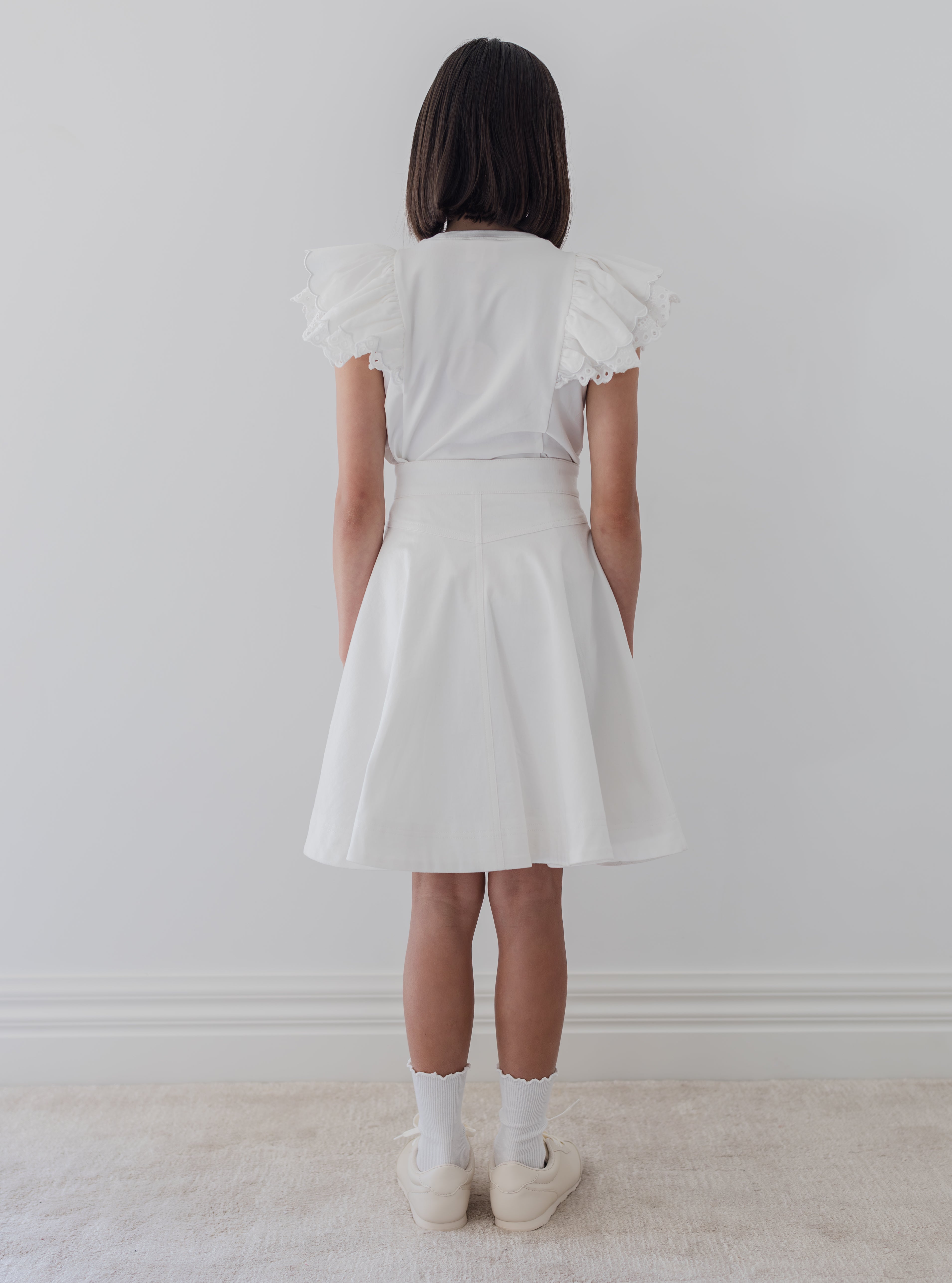 FREY フレイ DOUBLE POCKET SKIRT ホワイト 8238S-FOLD BACK POCKET DENIM SKIRT-WHITE WASH DENIM – whoopikids