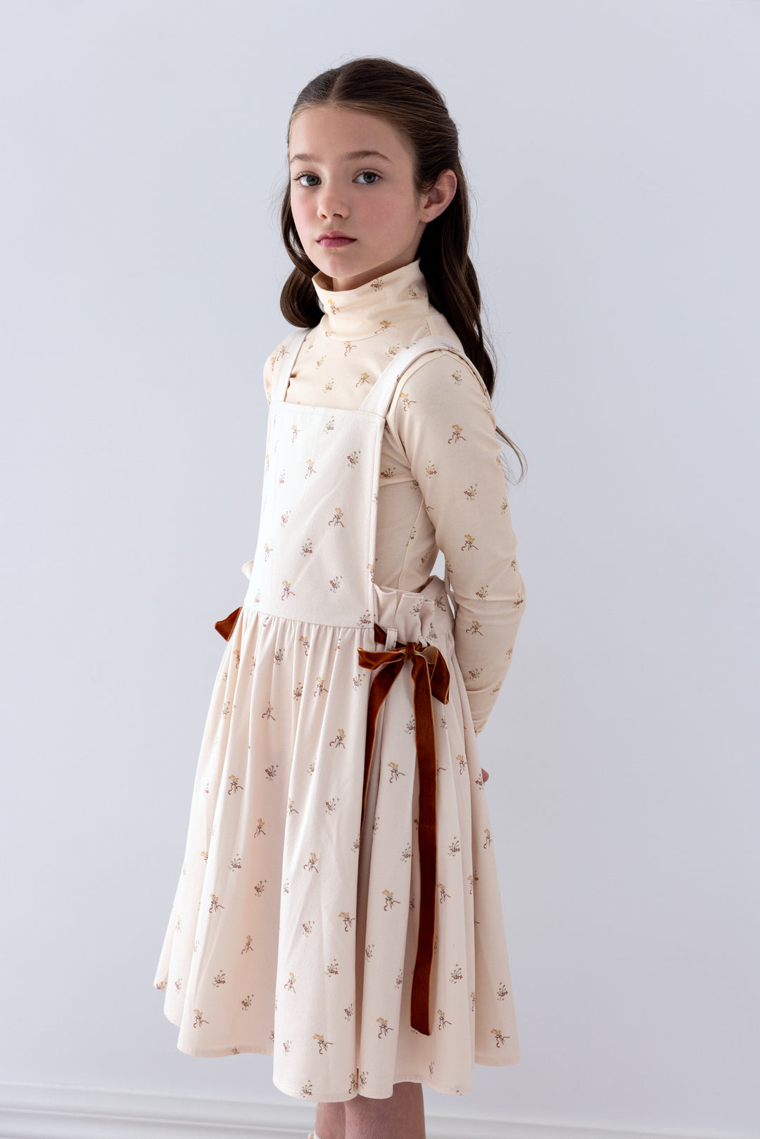 8276D Twigg Printed Cord Pinafore - Twigg Print