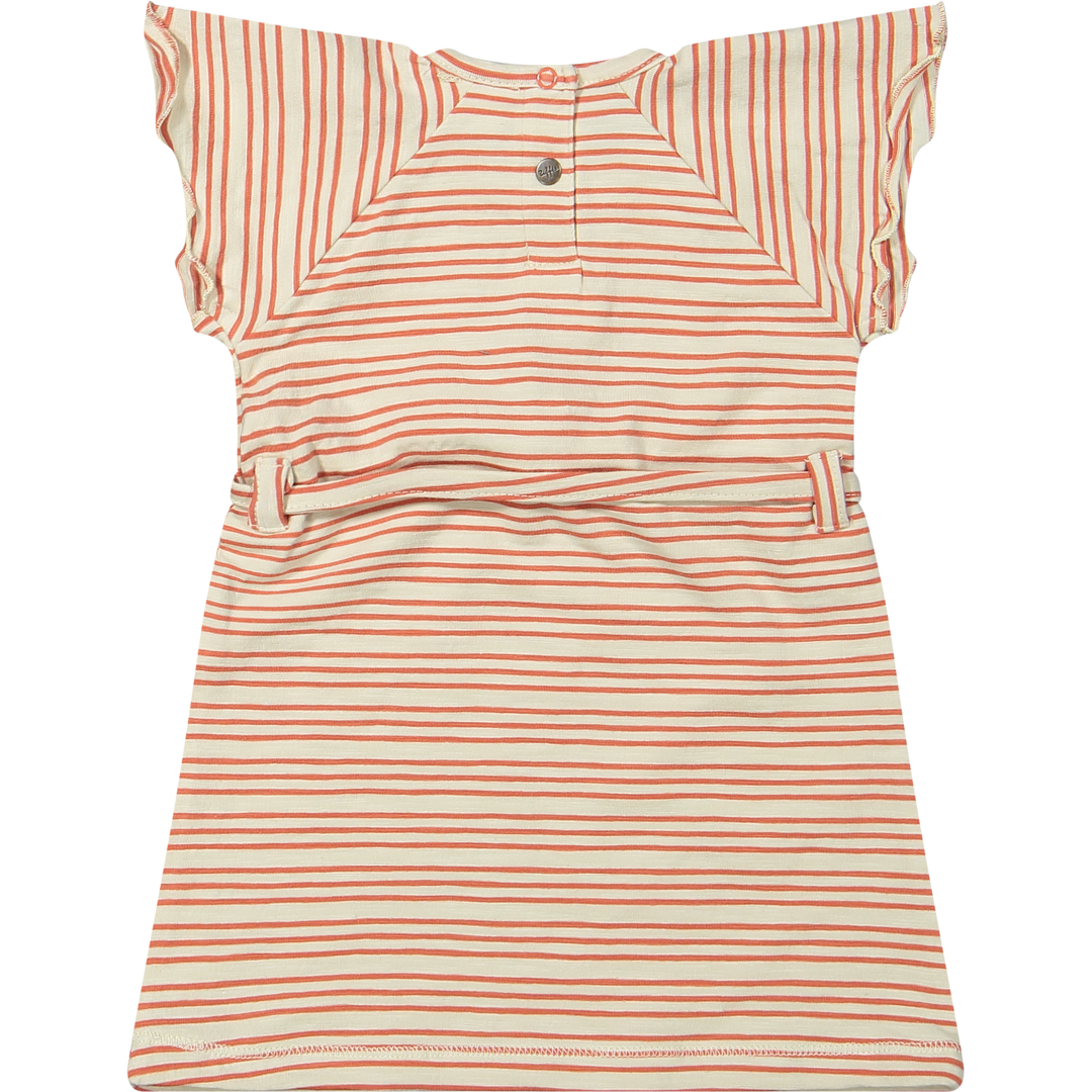 DRESS AMY-Apricot Stripe