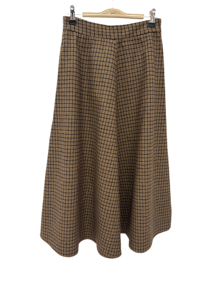 SPACE MOON SKIRT-BROWN