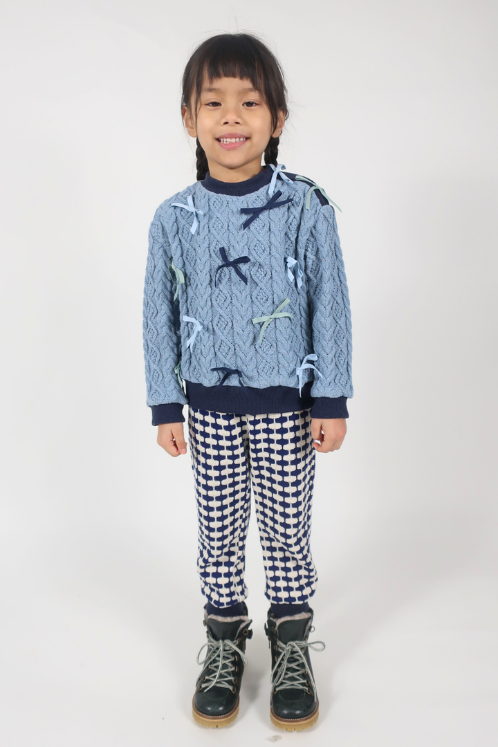 FW26-KT68S MARISOL BOW SWEATER - PERIWINKLE