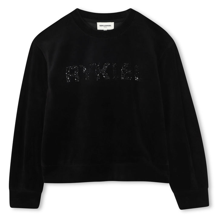 A00343-LOGO CREWNECK SWEATSHIRT-BLACK