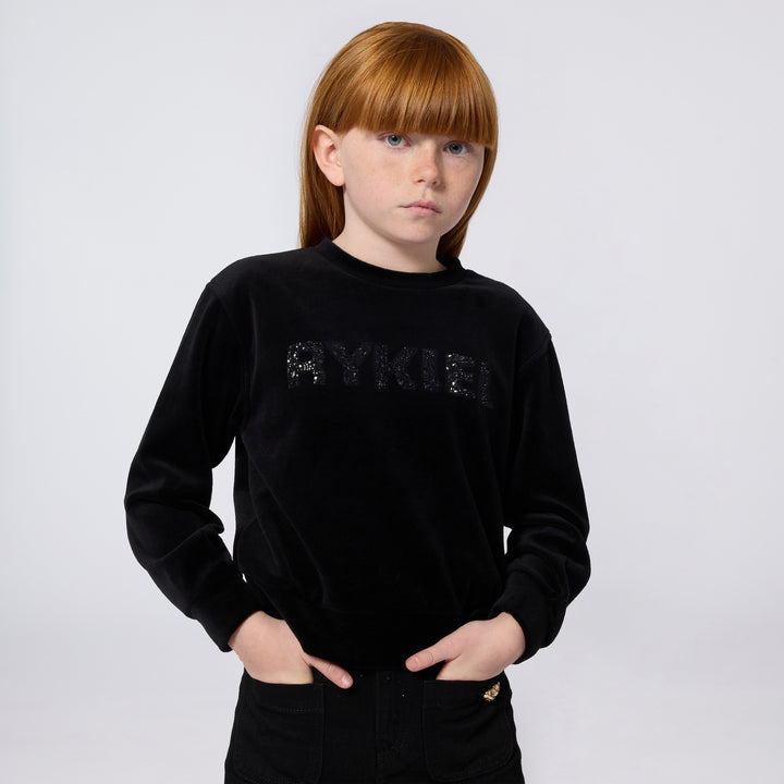 A00343-LOGO CREWNECK SWEATSHIRT-BLACK
