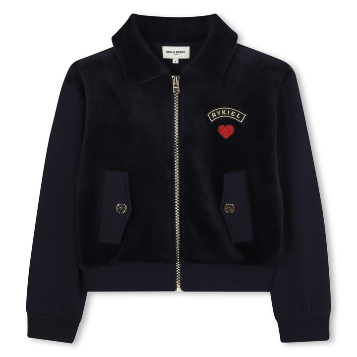 A00345-ZIP UP CARDIGAN-NAVY