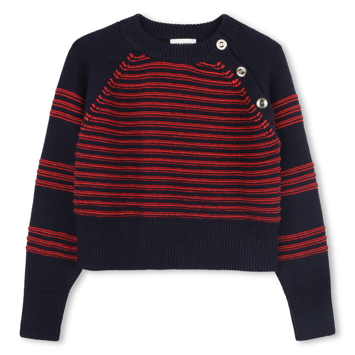 A00348-STRIPED SWEATER-NAVY