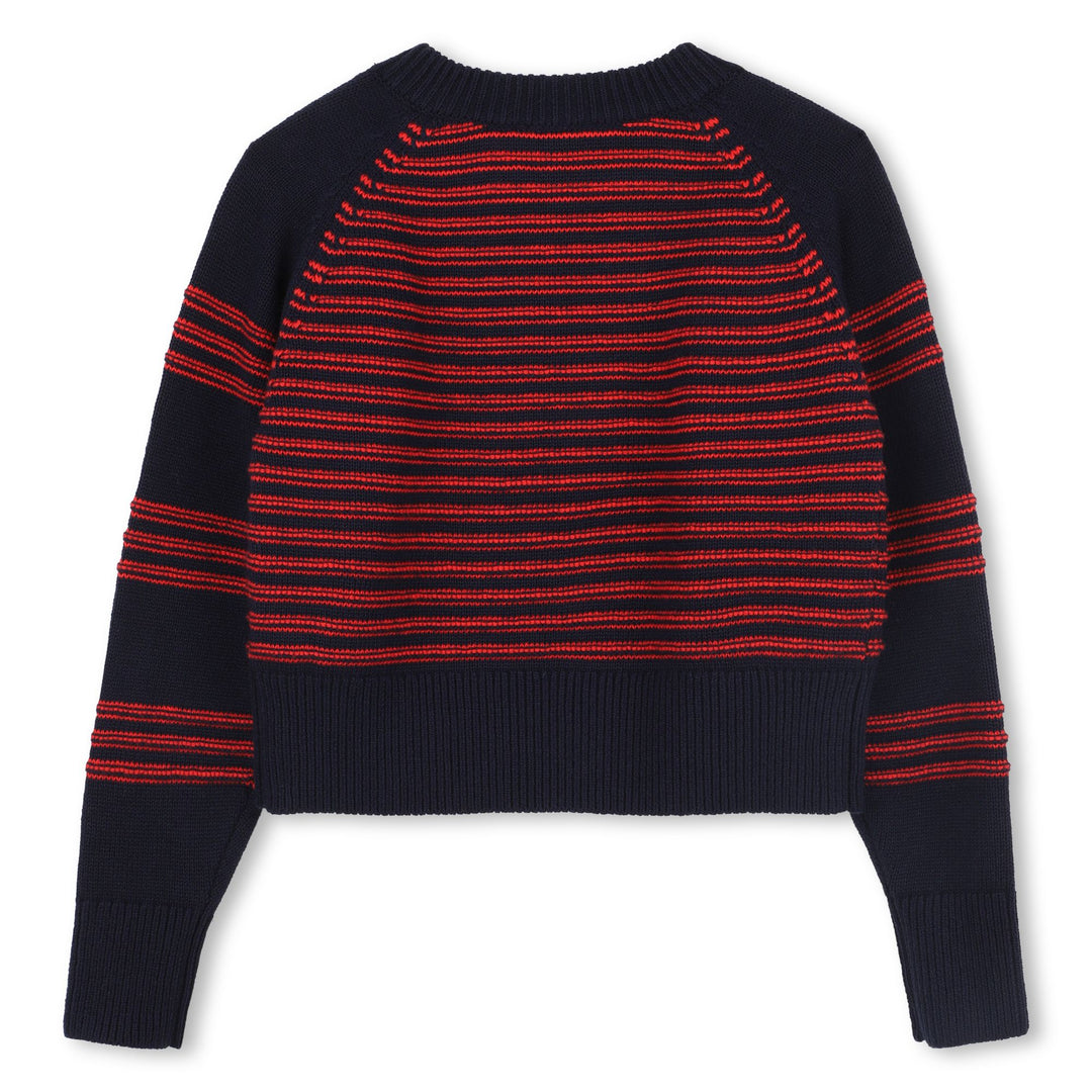 A00348-STRIPED SWEATER-NAVY
