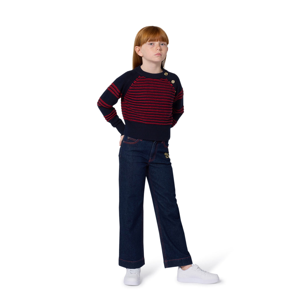 A00348-STRIPED SWEATER-NAVY