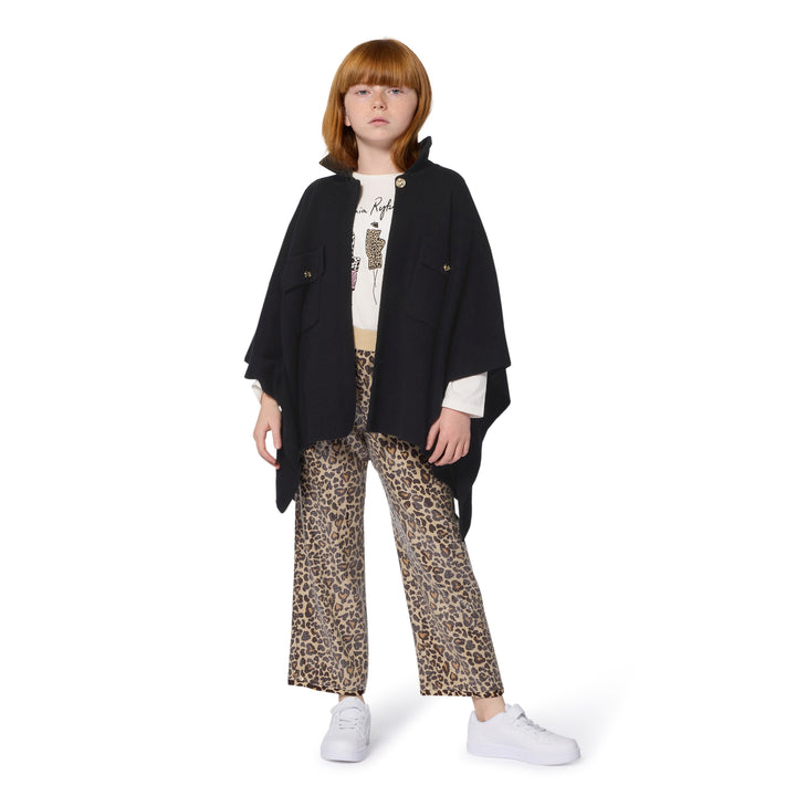 A00361-KNIT CAPE-BLACK