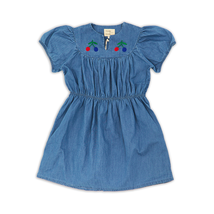 A26102L FREYA DRESS - WASHED INDIGO