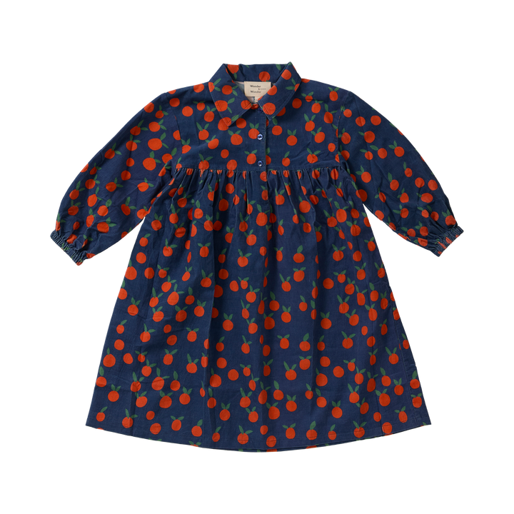 A26215 LOTTE DRESS - NAVY TANGERINE