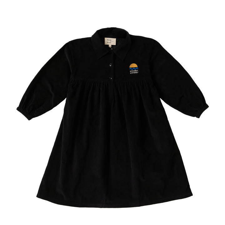 A26215 LOTTE DRESS - BLACK CORDUROY