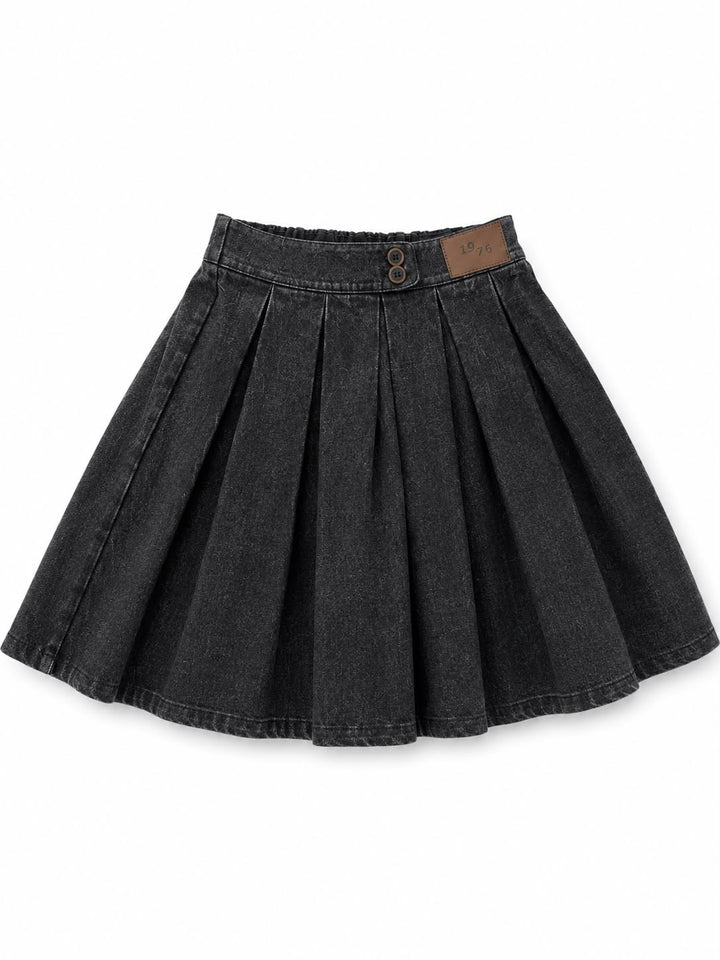 COMING SOON A2701BK GIRL HERITAGE SKIRT-Black