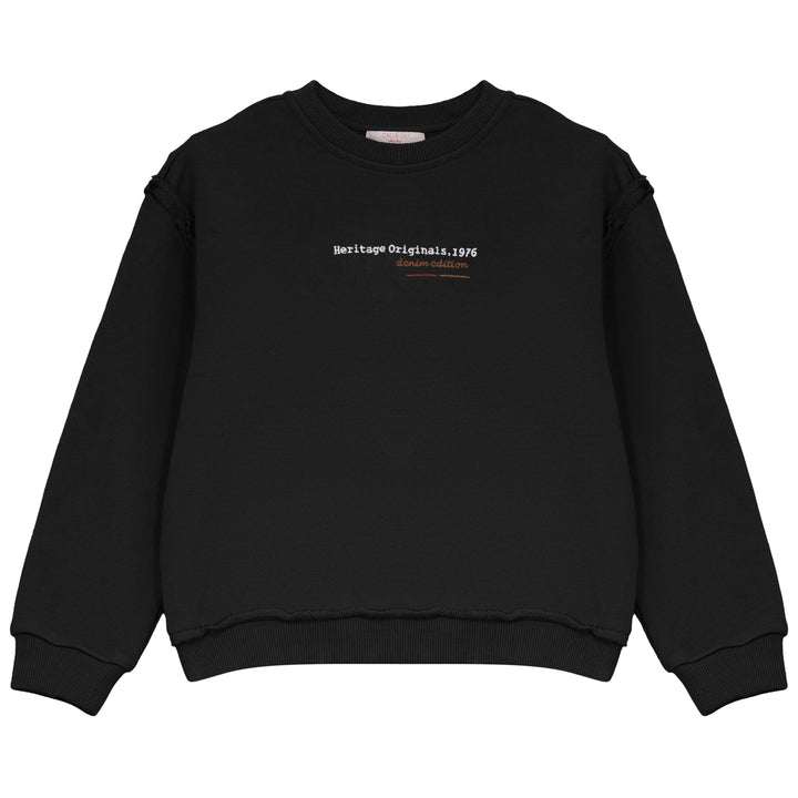 A2702BK GIRL HERITAGE SWEATSHIRT-Black
