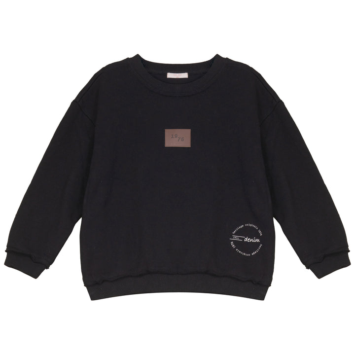 A2703BK BOY STAMP SWEATSHIRT-Black