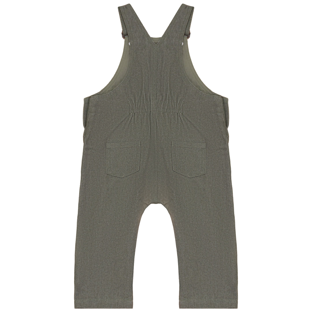 A2705GN BABY BOY DENIM OVERALL-Green