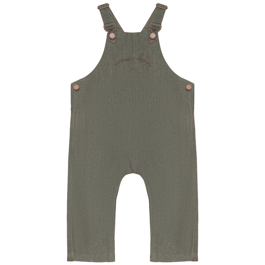 A2705GN BABY BOY DENIM OVERALL-Green