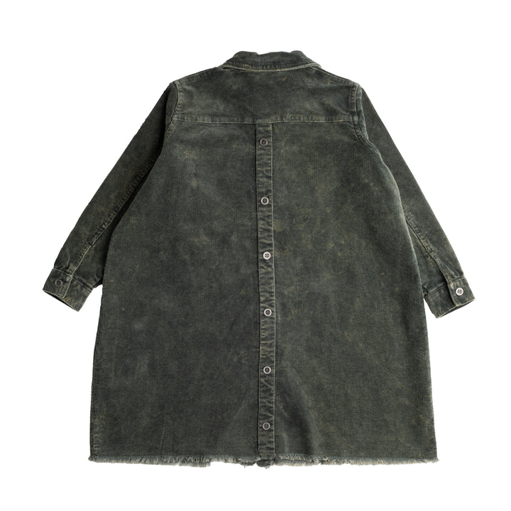 502-Moss green, snow wash-Oversized shirt dress