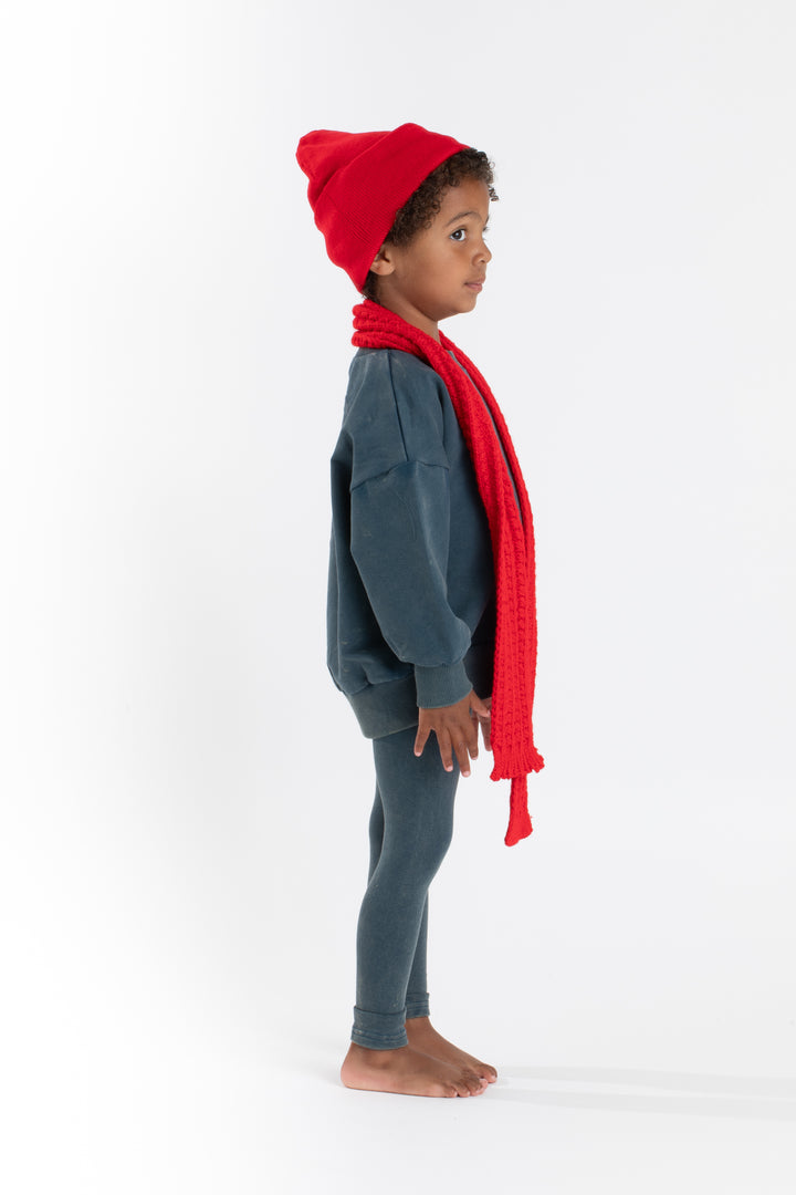 608-Ocean teal, snow wash-Baby boy sweatshirt set 4AND UP JUST SWEAT TOP