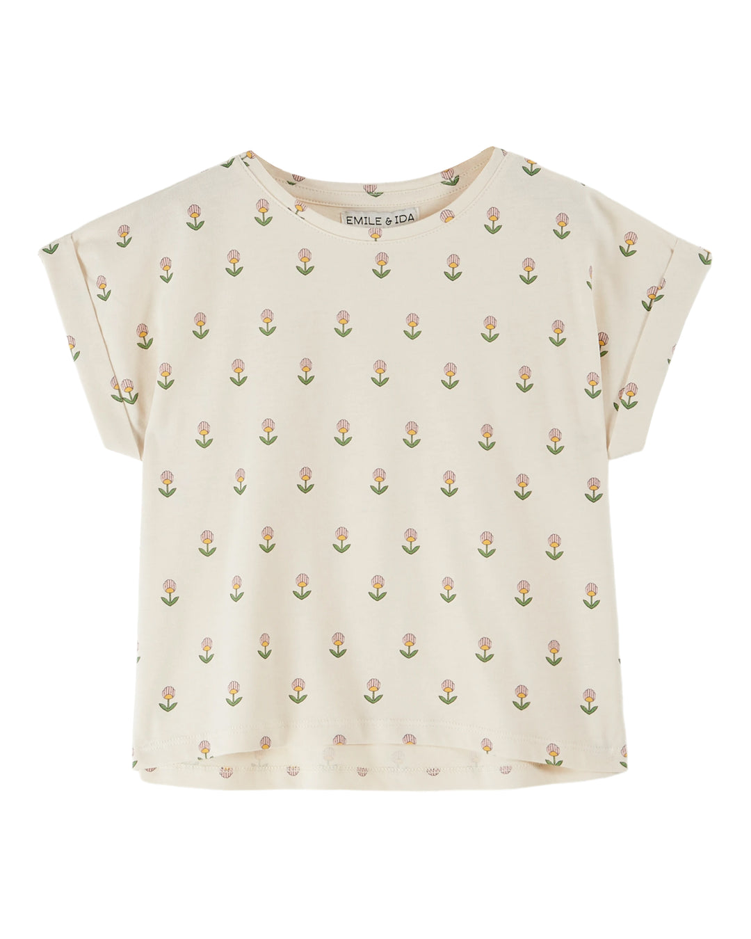 AB106A-PRINTED TEE SHIRT-FLEURS DOUCE