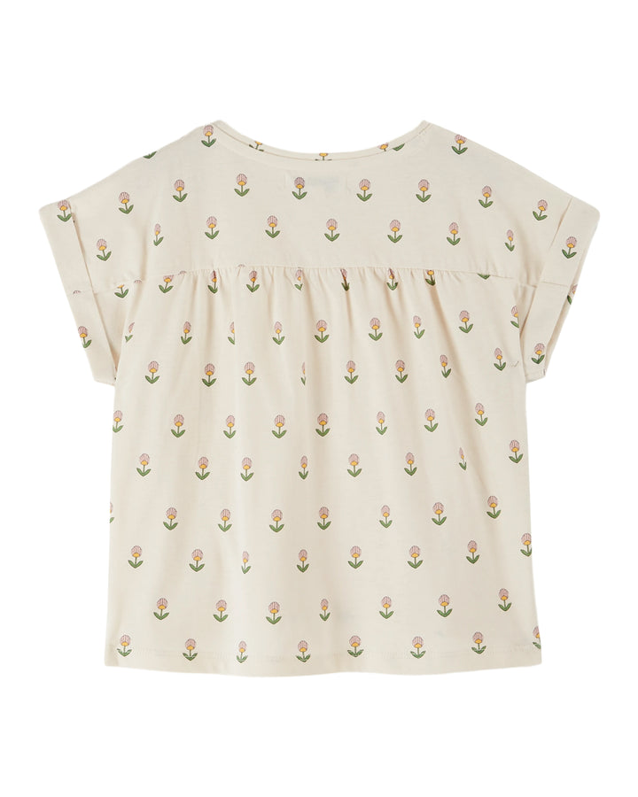 AB106A-PRINTED TEE SHIRT-FLEURS DOUCE